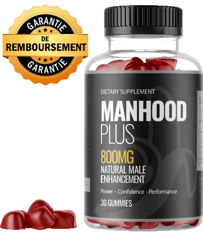 Flacon de Manhood Plus Gummies original disponible sur le site officiel.